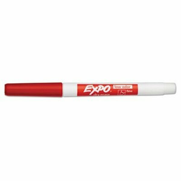 Dymo EXPO, LOW-ODOR DRY-ERASE MARKER, FINE BULLET TIP, RED, DOZEN 86002